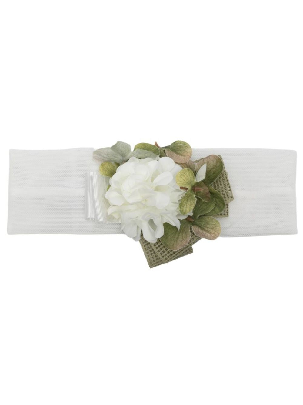 Fascia per neonata Colorichiari bianca con trama in tulle FN978864 AF813 30 COLORICHIARI 