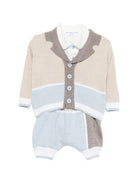 Completo patchwork per neonato Colorichiari multicolor con bottoni MF438599 2088 5123 COLORICHIARI 