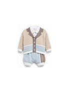 Completo patchwork per neonato Colorichiari multicolor con bottoni MF438599 2088 5123 COLORICHIARI 