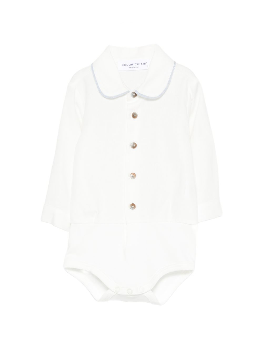 Set camicia cardigan e pantaloni per neonato Colorichiari azzurro con colletto alla Peter Pan MF438642 2088 5197 COLORICHIARI 