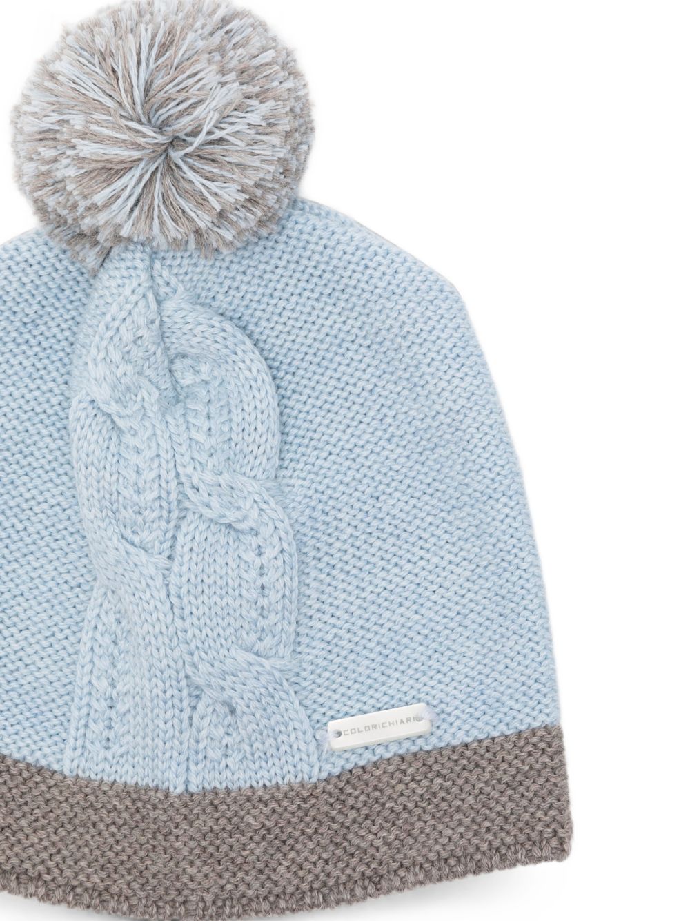 Cappello per neonato Colorichiari azzurro con pompon MF788640 2088 5197 COLORICHIARI 