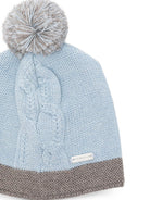 Cappello per neonato Colorichiari azzurro con pompon MF788640 2088 5197 COLORICHIARI 