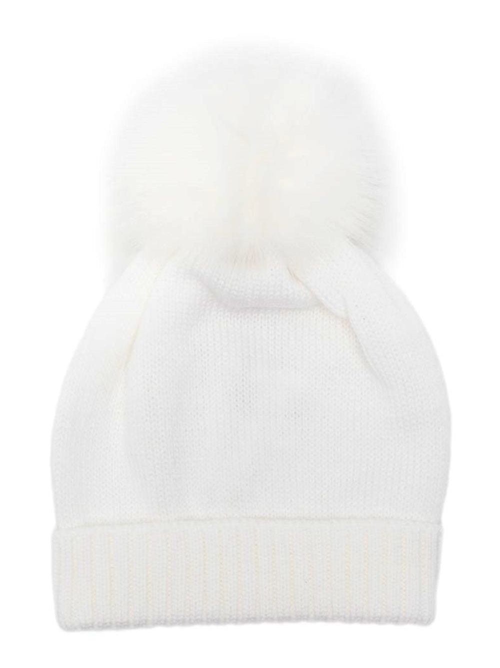 Berretto per neonato Colorichiari bianco con pompon MN788808 2088 20 COLORICHIARI 