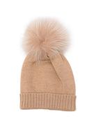 Berretto per neonato Colorichiari beige con pompon MN788808 2088 41 COLORICHIARI 