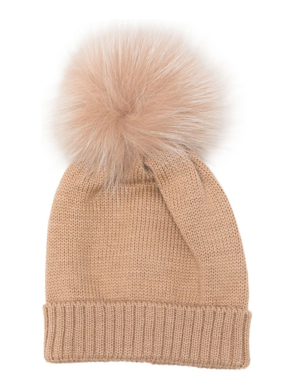 Berretto per neonato Colorichiari beige con pompon MN788808 2088 41 COLORICHIARI 