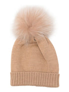 Berretto per neonato Colorichiari beige con pompon MN788808 2088 41 COLORICHIARI 
