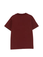 T-shirt per bambino C.P Company Kids bordeaux a maniche corte CMM00ULAA17 51686 C.P.COMPANY KIDS 