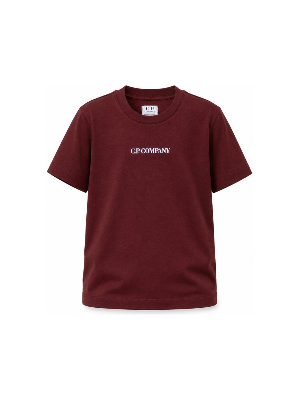T-shirt per bambino C.P Company Kids bordeaux a maniche corte CMM00ULAA17 51686 C.P.COMPANY KIDS 