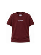 T-shirt per bambino C.P Company Kids bordeaux a maniche corte CMM00ULAA17 51686 C.P.COMPANY KIDS 