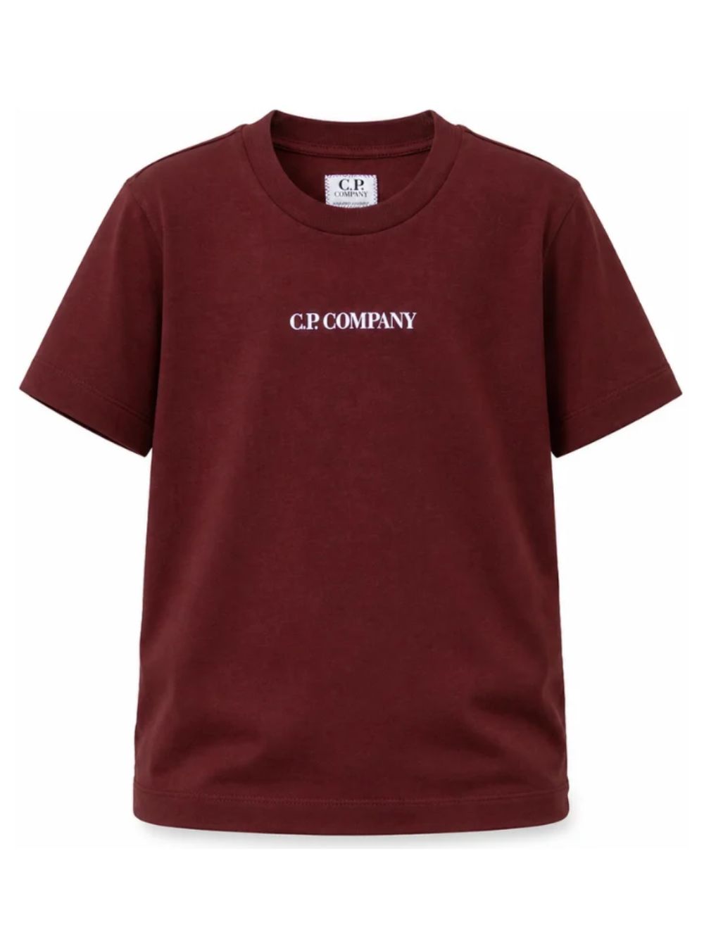 T-shirt per bambino C.P Company Kids bordeaux a maniche corte CMM00ULAA17 51686 C.P.COMPANY KIDS 