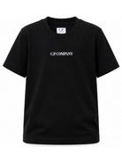 T-shirt per bambino C.P. Company Kids nera con logo sul davanti CMM00ULAA17 60100 C.P.COMPANY KIDS 