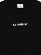 T-shirt per bambino C.P. Company Kids nera con logo sul davanti CMM00ULAA17 60100 C.P.COMPANY KIDS 