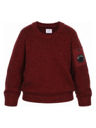 Maglione per bambino C.P. Company Kids bordeaux con applicazione sulla manica CNW00ALHC01 51686 C.P.COMPANY KIDS 