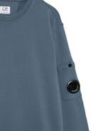 Felpa per bambino C.P. Company Kids blu con dettaglio lente sulla manica COF00XLCA76 41125 C.P.COMPANY KIDS 