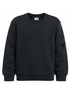Felpa per bambino C.P. Company Kids blu con dettaglio lente sulla manica COF00XLCA76 41150 C.P.COMPANY KIDS 