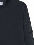 Felpa per bambino C.P. Company Kids blu con dettaglio lente sulla manica COF00XLCA76 41150 C.P.COMPANY KIDS 