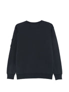 Felpa per bambino C.P. Company Kids blu con dettaglio lente sulla manica COF00XLCA76 41150 C.P.COMPANY KIDS 