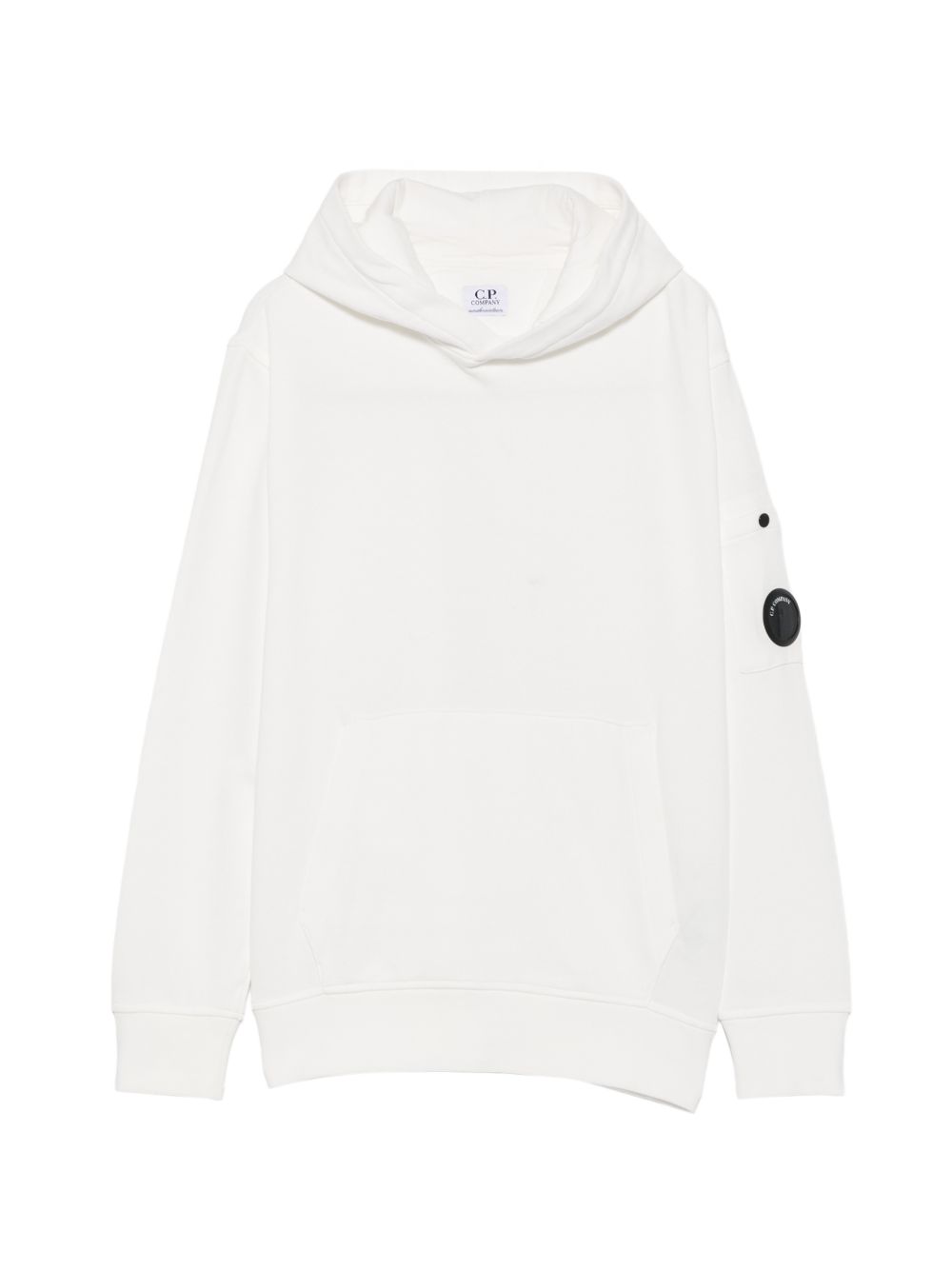 Felpa per bambino C.P.Company bianca con cappuccio COF00YLCA76 10135 C.P.COMPANY KIDS 
