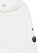 Felpa per bambino C.P.Company bianca con cappuccio COF00YLCA76 10135 C.P.COMPANY KIDS 