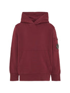 Felpa per bambino C.P.Company rosso con cappuccio<BR/><BR/> COF00YLCA76 51686 C.P.COMPANY KIDS 