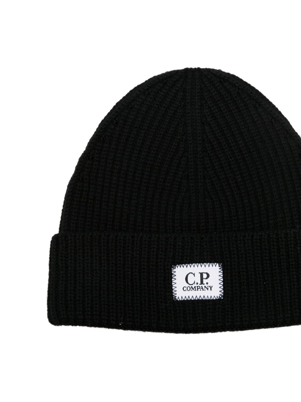 Berretto per bambino C.P. Company Kids nero con applicazione logo CPX009LHE71 60100 C.P.COMPANY KIDS 