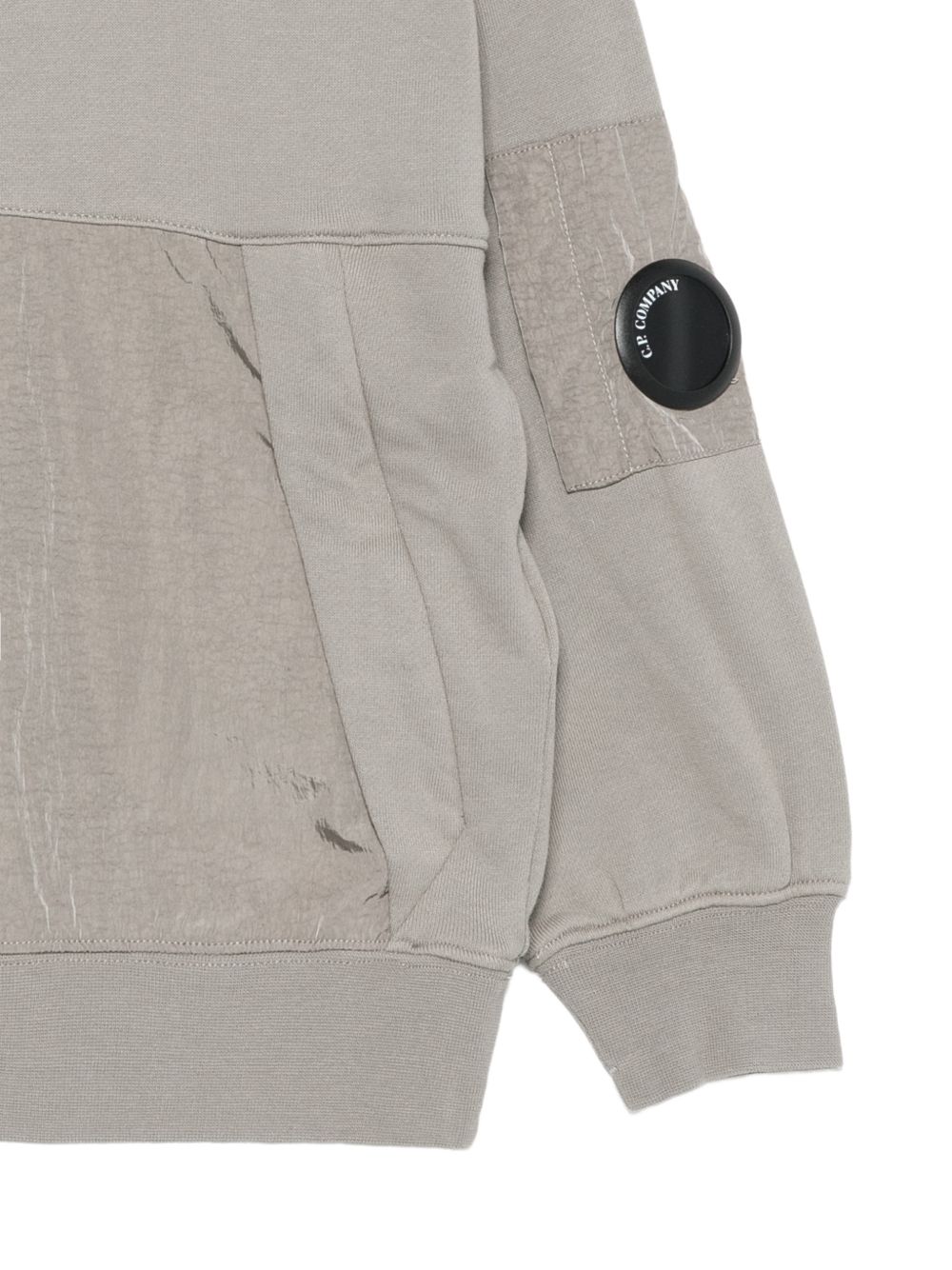 Felpa per bambino C.P. Company Kids grigio con tasca con zip sulla manica CUF023LCA76 60503 C.P.COMPANY KIDS 