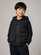 Felpa per bambino C.P.Company Kids nero con dettaglio lente sul davanti CUF024LCA76 41150 C.P.COMPANY KIDS 