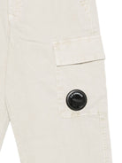 Pantaloni per bambino C.P. Company Kids beige con vita elasticizzata CUP01JLVC00 10024 C.P.COMPANY KIDS 