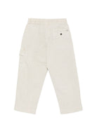 Pantaloni per bambino C.P. Company Kids beige con vita elasticizzata CUP01JLVC00 10024 C.P.COMPANY KIDS 