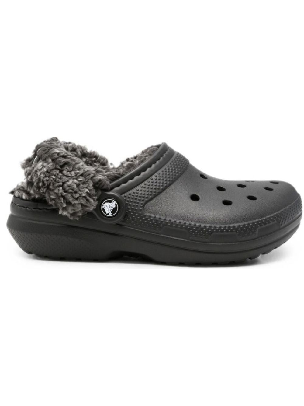 Ciabatte Classic Fleece per bambini Crocs Kids nere con finitura in shearling 211396 BLK CROCS KIDS 