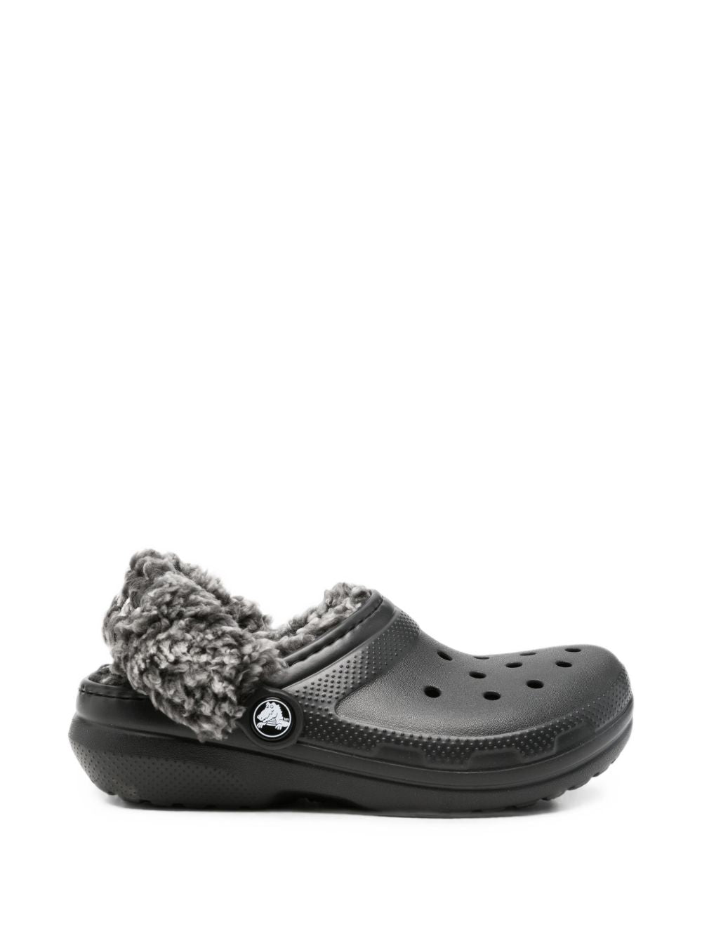 Ciabatte Classic Fleece Lined Clog K per bambini Crocs Kids nere con finitura in pile 212856 BLK CROCS KIDS 