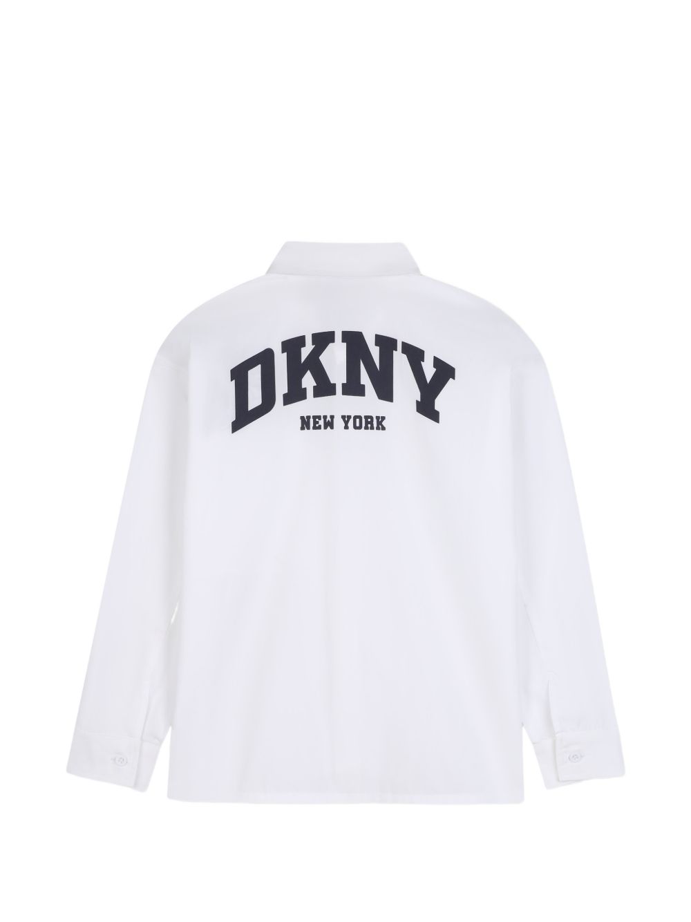 Camicia per bambino DKNY Kids bianca con stampa logo sul retro D62719 10P DKNY KIDS 