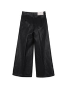 Pantaloni per bambina DKNY Kids neri con finitura in pelle sintetica D62787 09B DKNY KIDS 