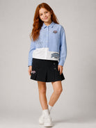 Gonna per bambina DKNY Kids nera con design gessato D62789 845 DKNY KIDS 