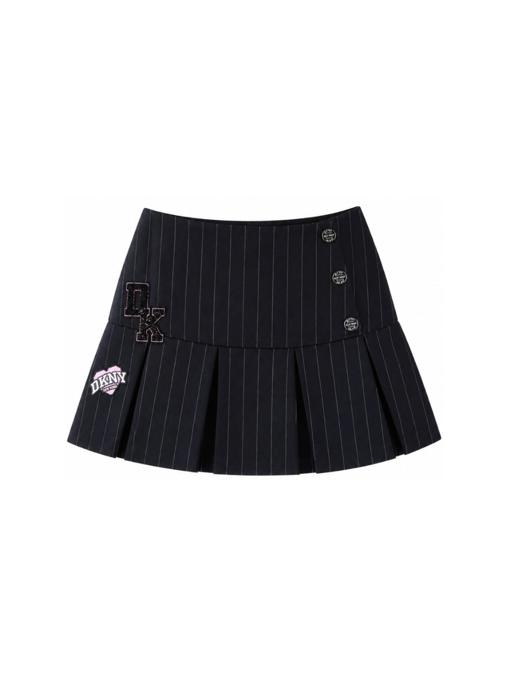 Gonna per bambina DKNY Kids nera con design gessato D62789 845 DKNY KIDS 