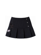 Gonna per bambina DKNY Kids nera con design gessato D62789 845 DKNY KIDS 
