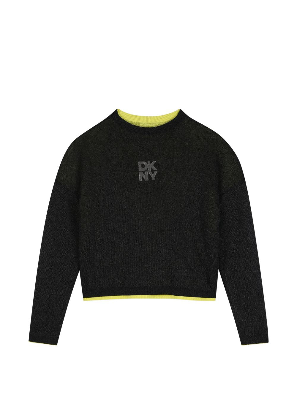 Maglione per bambina DKNY Kids verde con design reversibile D62898 T90 DKNY KIDS 