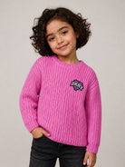 Maglione per bambina DKNY Kids rosa con dettaglio cut-out posteriore D62899 479 DKNY KIDS 