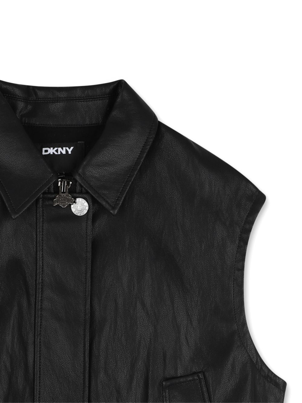 Giubbino per bambina DKNY Kids nero con colletto D62908 09B DKNY KIDS 