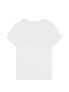 T-shirt per bambina DKNY Kids bianca con dettagli con strass D62912 117 DKNY KIDS 