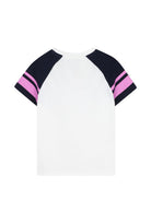 T-shirt per bambina Dkny Kids bianca con stampa grafica D62915 117 DKNY KIDS 