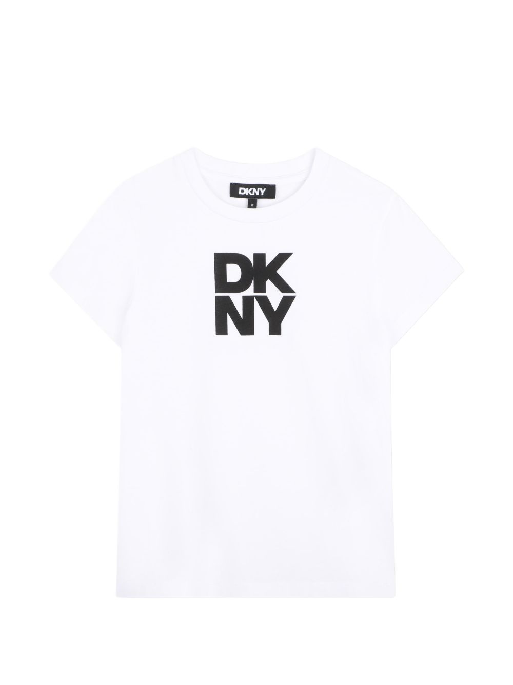 T-shirt per bambina DKNY Kids bianca con logo sul davanti D62916 10P DKNY KIDS 