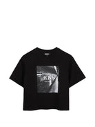 T-shirt per bambina DKNY Kids nera con stampa grafica D62919 09B DKNY KIDS 