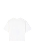 T-shirt per bambina DKNY Kids bianca con stampa grafica D62919 117 DKNY KIDS 