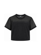 T-shirt per bambina DKNY Kids nera con design crop D62921 09B DKNY KIDS 