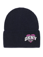 Cappello per bambina DKNY Kids blu con lavorazione in maglia a coste D62927 845 DKNY KIDS 