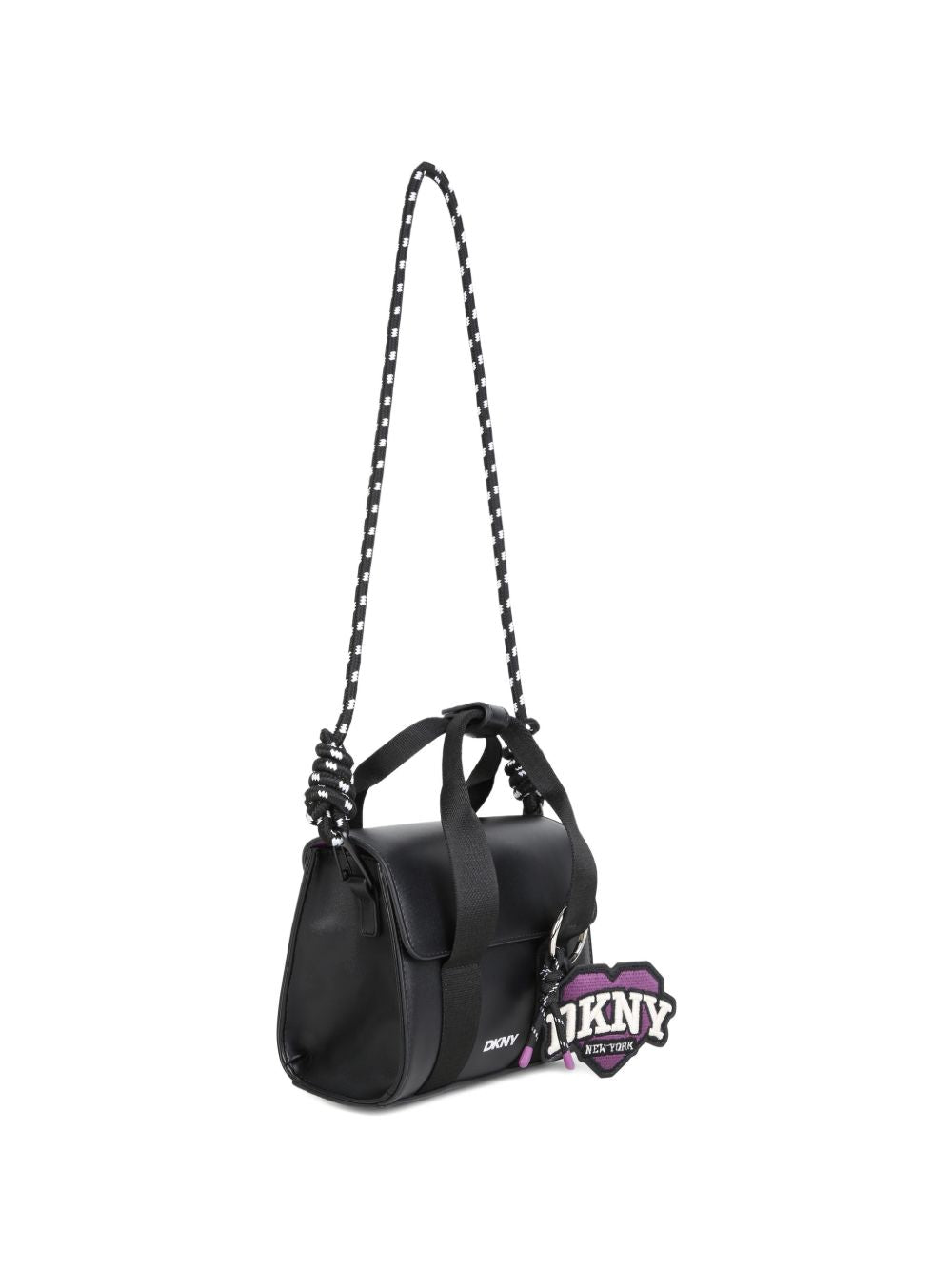 Borsa a spalla per bambina Dkny Kids nera con logo D62932 09B DKNY KIDS 