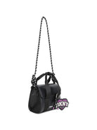 Borsa a spalla per bambina Dkny Kids nera con logo D62932 09B DKNY KIDS 