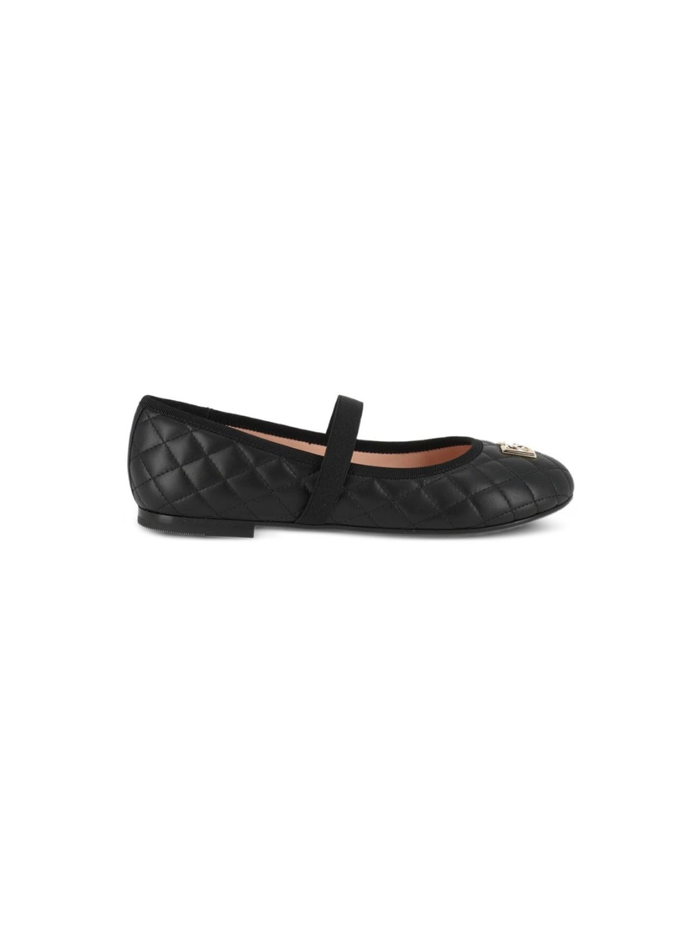 Ballerina per bambina Dolce & Gabbana Kids nera con design trapuntato D11433 A0988 8B956 DOLCE & GABBANA KIDS 