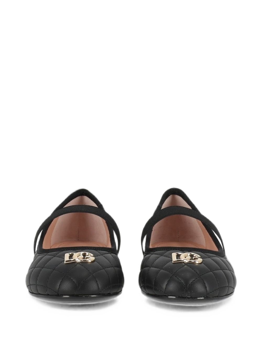 Ballerina per bambina Dolce & Gabbana Kids nera con design trapuntato D11433 A0988 8B956 DOLCE & GABBANA KIDS 